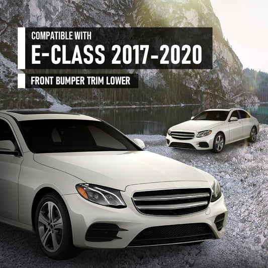 G-PLUS Front Bumper Face Bar Trim Lower Molding Fit Benz E400 4Matic Coupe/Base 2017-2018, Fit Benz E450 Base 2019-2020 2138857000, MB1044130 Silver