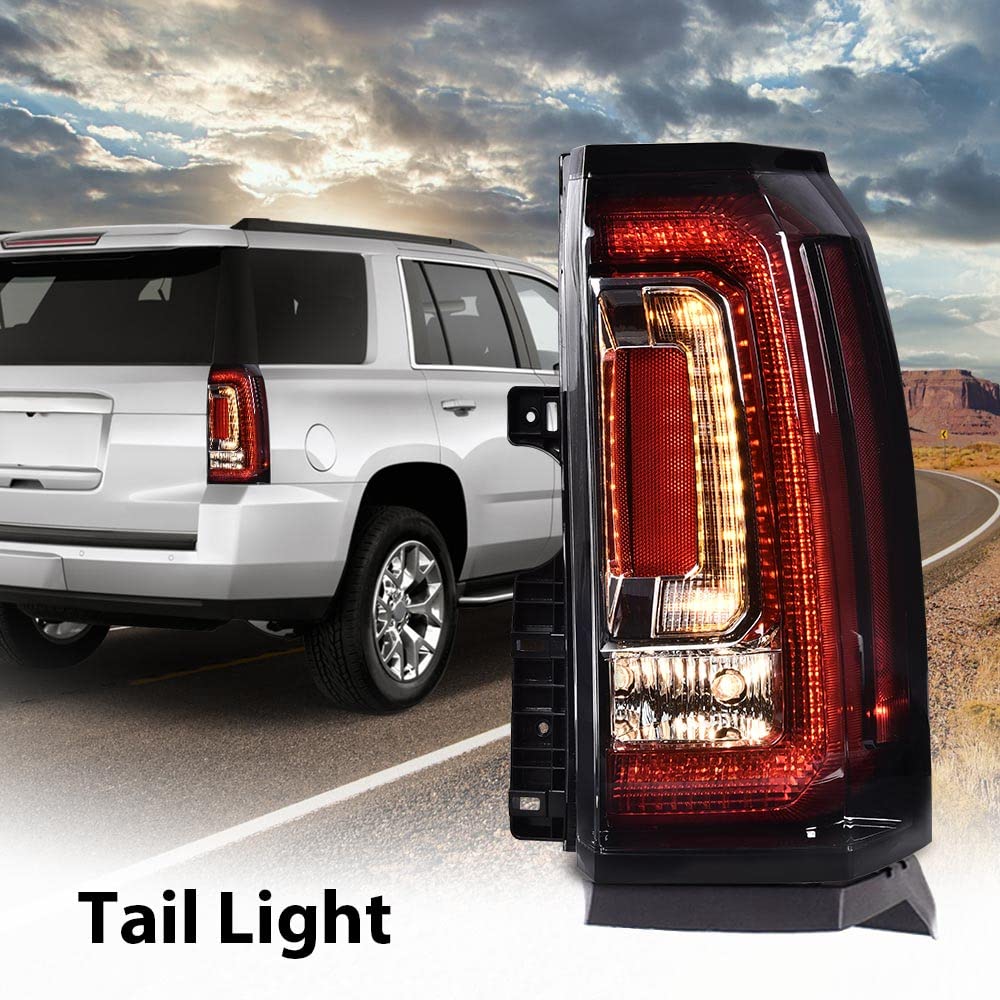 G-PLUS LED BAR Tail Light Compatible with GMC Yukon/Yukon XL 2019-2020/Fit GMC Yukon/Yukon XL (Denali, SLE, SLT) 2015-2018,Right Side Taillamp Brakelight Luces Traseras, Faros TraserosAssembly