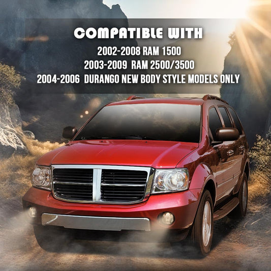 G-PLUS Front Bumper Fog Lights Compatible with Dodge Ram 1500 2002-2008/2003-2009 Ram 2500 3500/2004-2006 Durango Pair+Bulb Driver and Passenger Side Driving Lamps Clear Lens