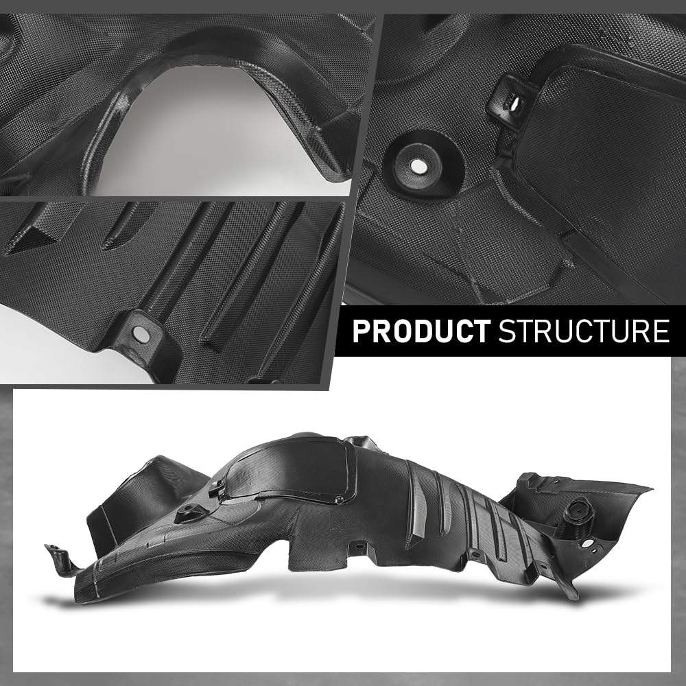 G-PLUS Front Right Fender Liner Inner Assembly, Compatible with Benz E350 2014/ E400 2015-2017/ E550 Base 2014-2017, Passenger Side, MB1249176, 2076902530