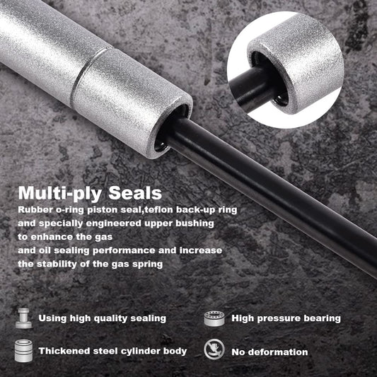 【Multi-Colored】G-PLUS Gas Strut,Lid Support,Gas Shocks,Compatible with 05-06 Chevy Suburban 1500,2500, Tahoe,GMC Yukon | Denali XL 1500/2500,Rear Door Hatch Tailgate,Hood Struts 2Pcs Matt Silver