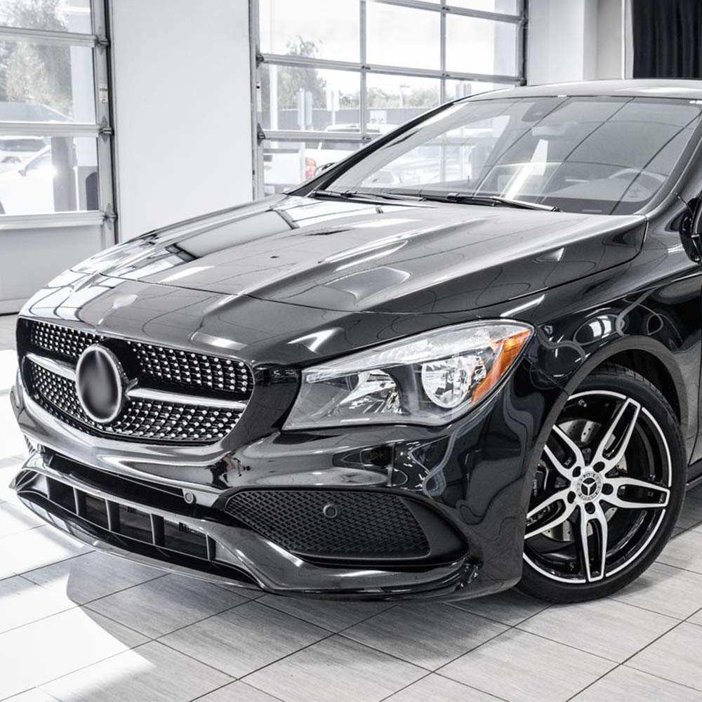 Compatible with W117 CLA Class CLA180 CLA200 CLA250 CLA260 CLA45 AMG 2014 2015 2016 Front Diamond Style Bumper Grille Upper Hood Grill Trim Shell Chrome Black