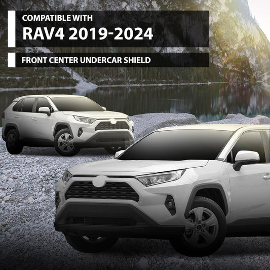 G-PLUS Front Center Undercar Shield Engine Splash Shield Compatible with Toyota RAV4 2019-2024 5110042010, TO1228295, 51100-42010, 51100 42010 Black