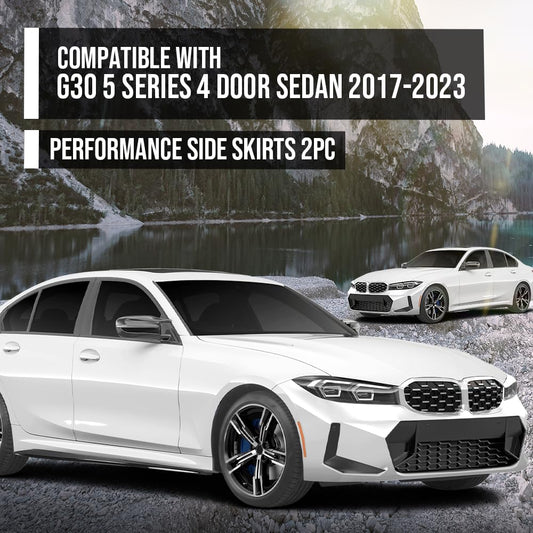 G-PLUS Side Skirts Body Kit Compatible with BMW G20 3-Series 2019 2020 2021 2022 2023 Glossy Black 2Pcs