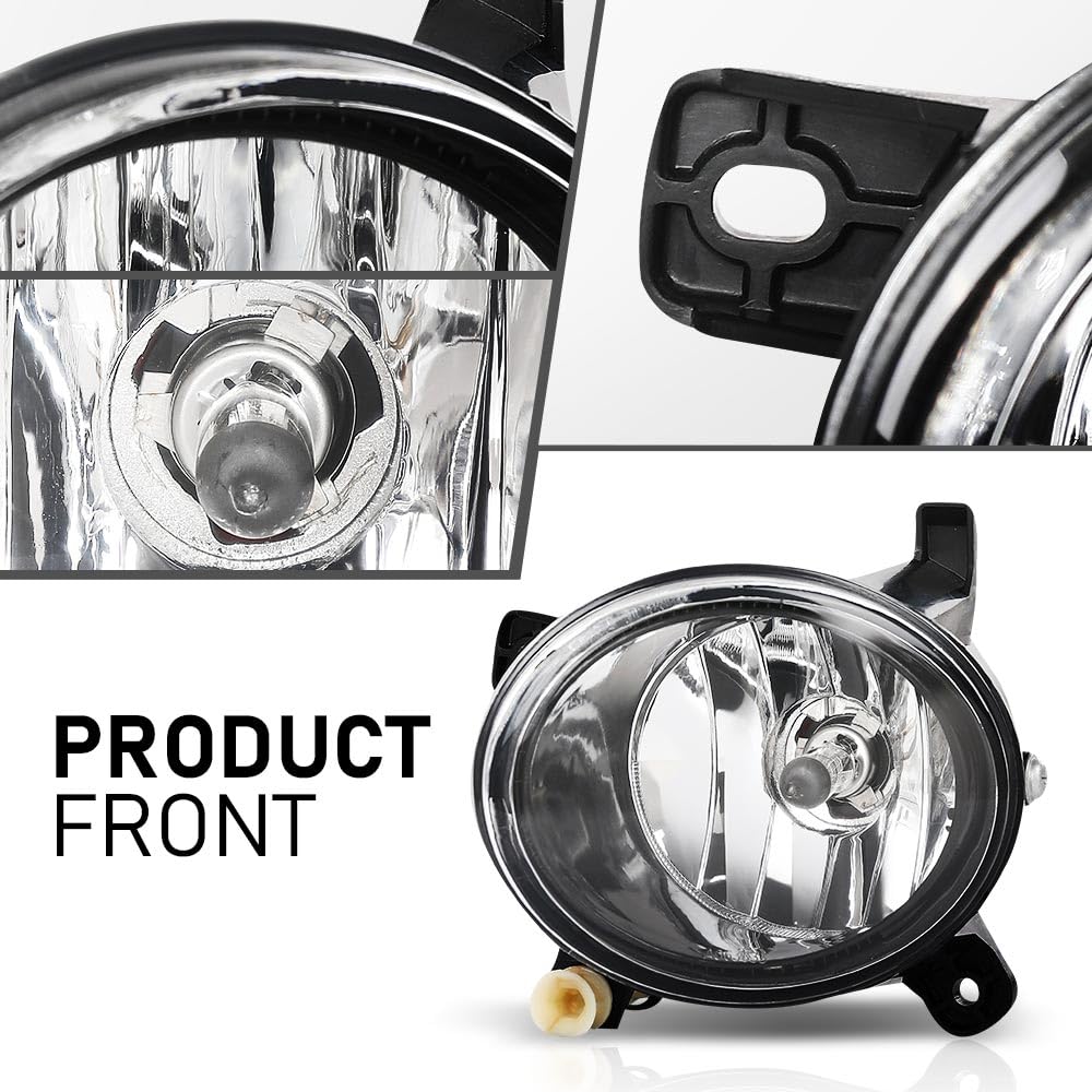 G-PLUS Pair Fog Lights Lamps Assembly, Compatible with Audi A4 S4 Q5 B8 2009-2012/ Audi Allroad 2012-2015, Left Driver & Right Passenger Side 2PCS