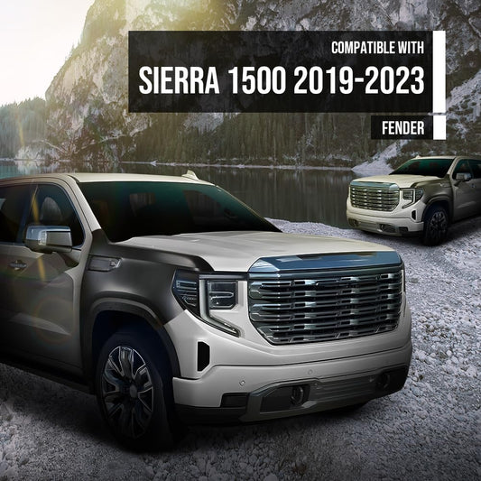 G-PLUS Front Right Fender Compatible with GMC Sierra 1500 2019 2020 2021 2022 2023 84496745, GM1241413 Black
