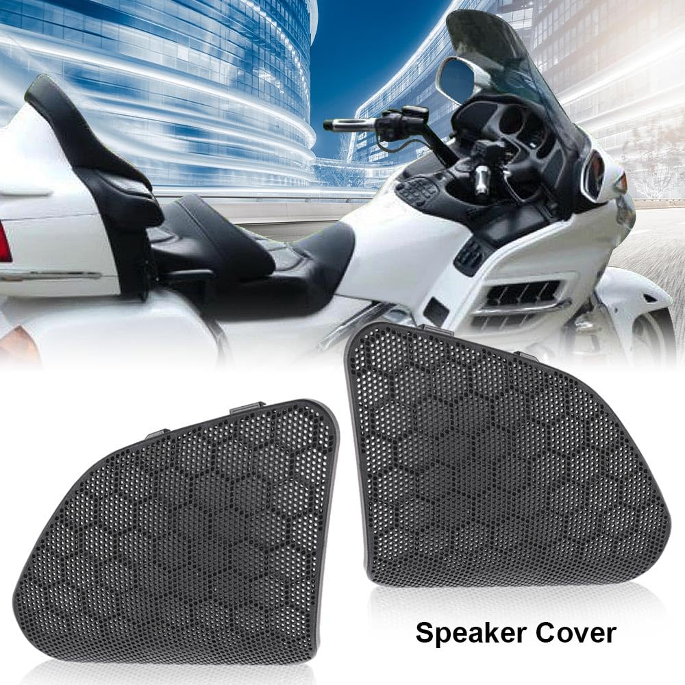 G-PLUS Motorcycle Speaker Guard Cover Compatible with Honda GL1800/A Goldwing 2001-2005 64242-MCA-000, 64246-MCA-000