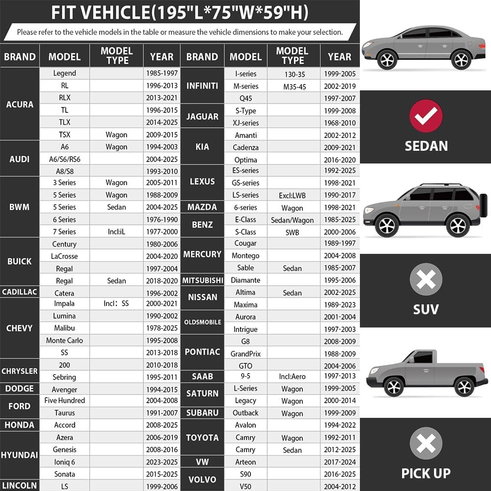 G-PLUS Waterproof All Weather Car Cover for Sedan,Silver