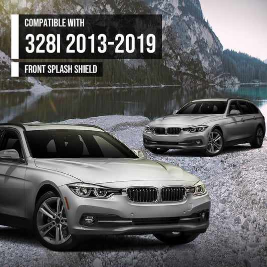 G-PLUS Splash Shield Pair Front Left & Right Fit BMW 320i/320i xDrive Base 2013-2018 51718055020, 51718055019 Black