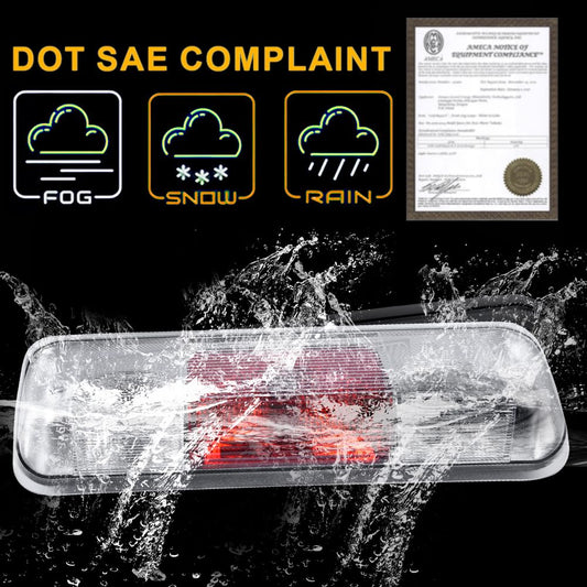 G-PLUS 3rd Brake Light Compatible with Ford F150 2004 2005 2006 2007 2008 High Mount Center Rear Roof Third Cargo Light Parking Light Halogen Clear/Red Lens
