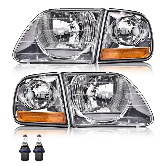 G-PLUS Headlights for Ford F150 1998-2003 F250 1988-1999