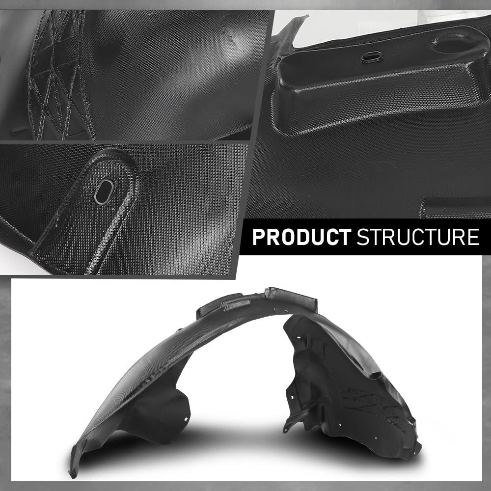 G-PLUS Front Right Fender Liner Inner Assembly, Compatible with Audi Q5 2009-2017/ SQ5 2014-2017, Passenger Side, 8R0821172F, 8R0821172K