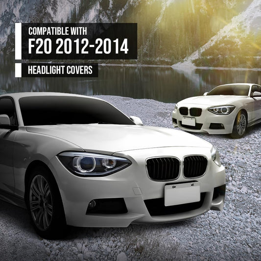 G-PLUS Headlight Lens Cover Compatible with BMW F20 2012-2014 Left & Right Pair Front Headlamp Lens Cover Clear