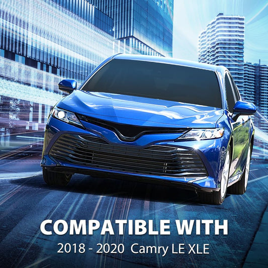 G-PLUS Front Bumper Lower Grille Grill w/o Radar Holes Compatible with Toyota Camry LE XLE 2018 2019 2020/Not Fit SE XSE models 5310206100 TO1036183