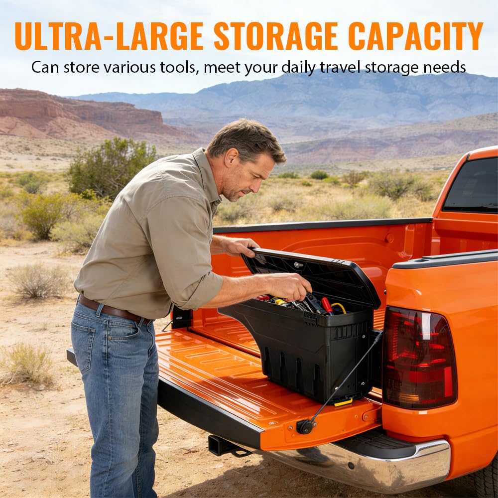 G-PLUS Truck Bed Storage Box Compatible With Ford F250 F350 Super Duty 2017-2020,Tool Box Left 2PCS Set Driver & Right Passenger Side