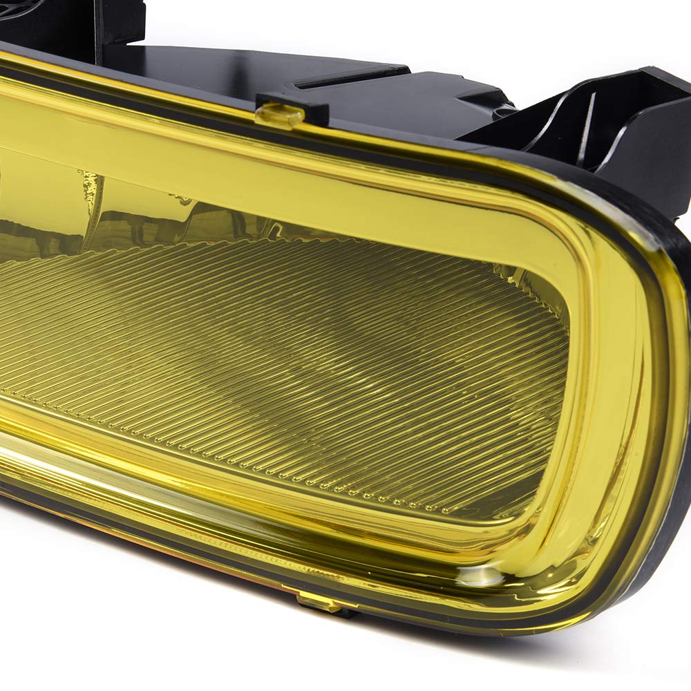 G-PLUS Bumper Fog Lights Compatible With 2004-2006 F150/ 2006 Lincoln Mark LT Pickup Truck, Driving Fog Lamps w/Bulb Driver & Passenger Pair Yellow Lens
