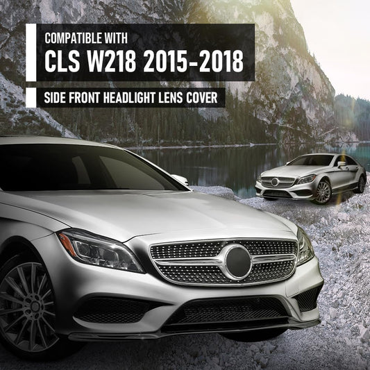 G-PLUS Headlight Lens Cover Compatible with Benz CLS-Class W218 2015-2018 Left & Right Front Headlamp Lens Cover Clear