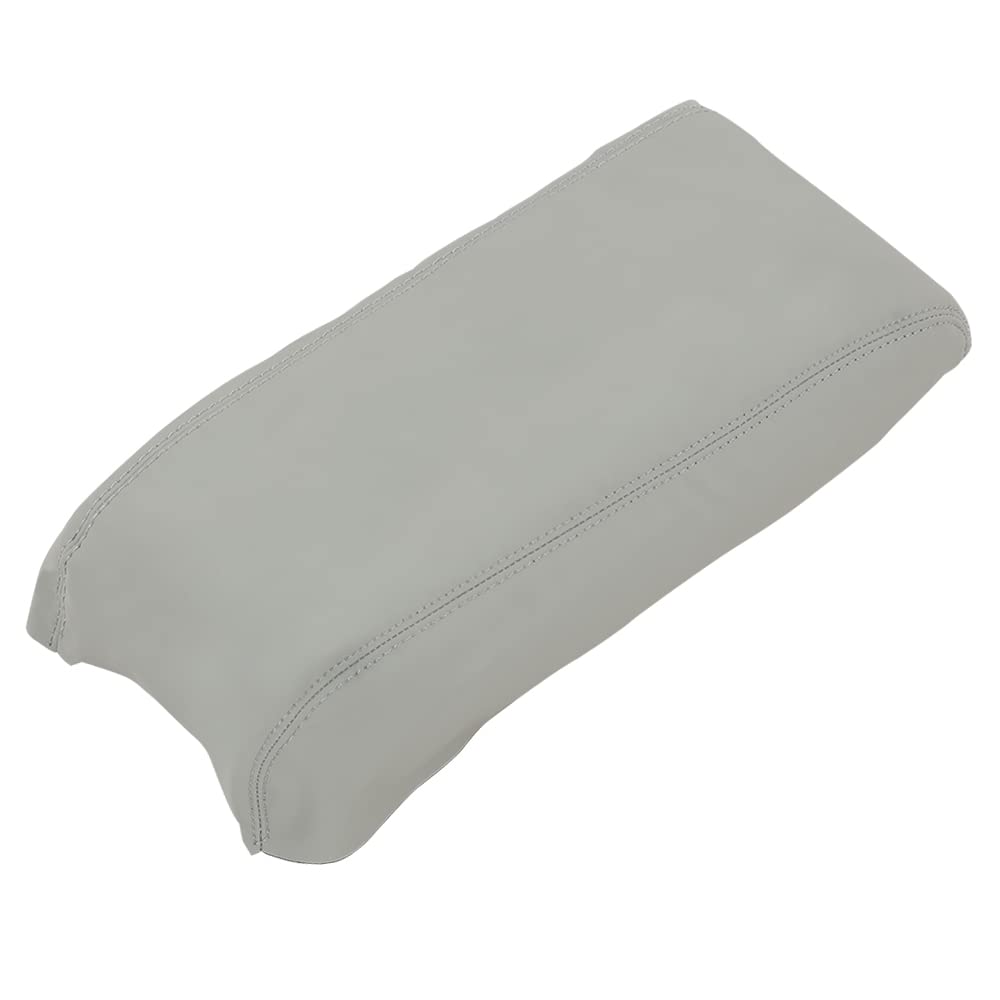 G-PLUS Center Console Lid Armrest Cover, Compatible with Sonata 2015 2016 2017 2018 2019 Leather, Gray