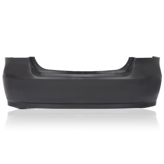 G-PLUS Rear Bumper Cover Compatible with Chevy Aveo Sedan LS LT 4Door 2007 2008 2009 2010 2011 Primed Black Bumper Cover 95978858 GM1100791