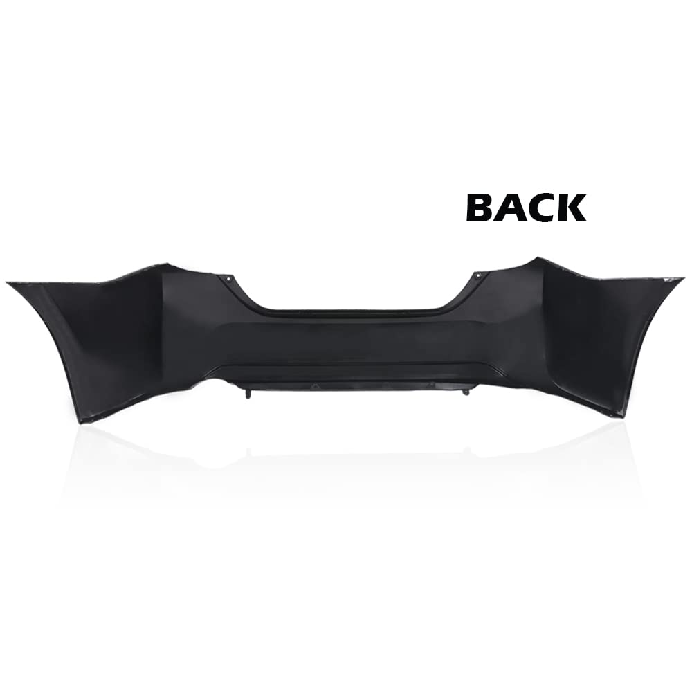 G-PLUS Rear Bumper Cover Compatible with Toyota Corolla Sedan (4-Door) 2014-2019, 11731135 5215902650 5215903901 615343611075 TO1100309, Black Primered