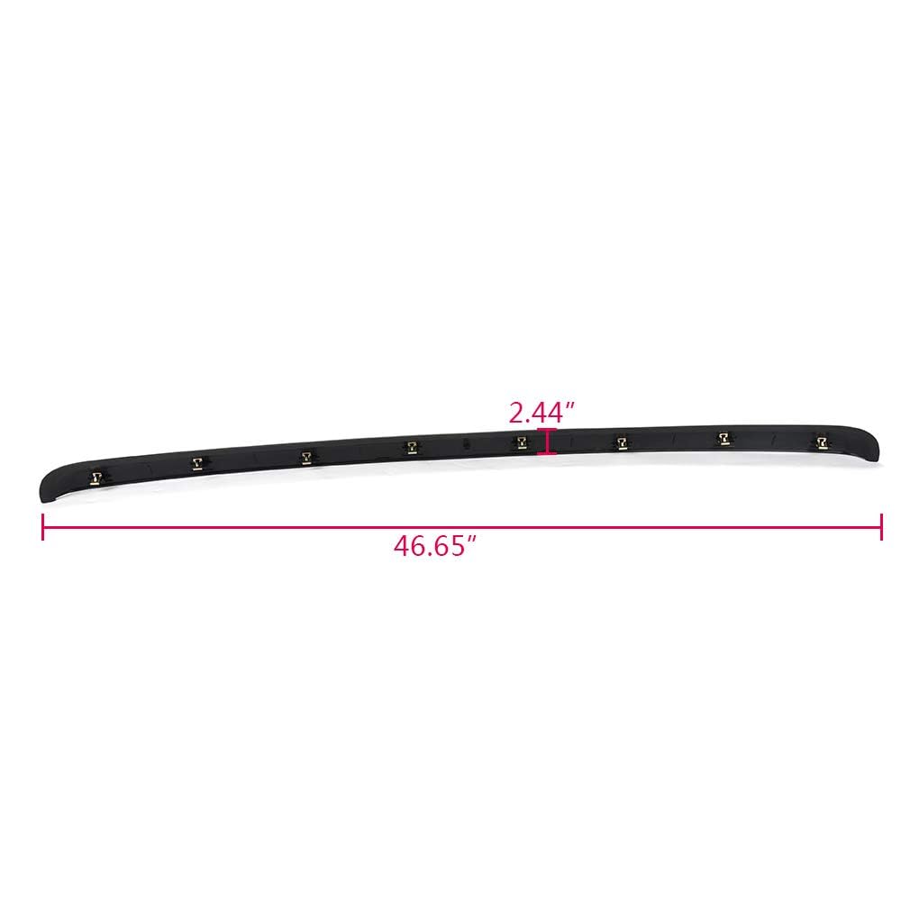 G-PLUS Hood Molding Trim w/Grille, Compatible with GMC Sierra 1500 2007-2013/ Fit GMC Sierra 2500 HD 3500 HD 2007-2010 Textured Black Plastic For GM1235110/10385157