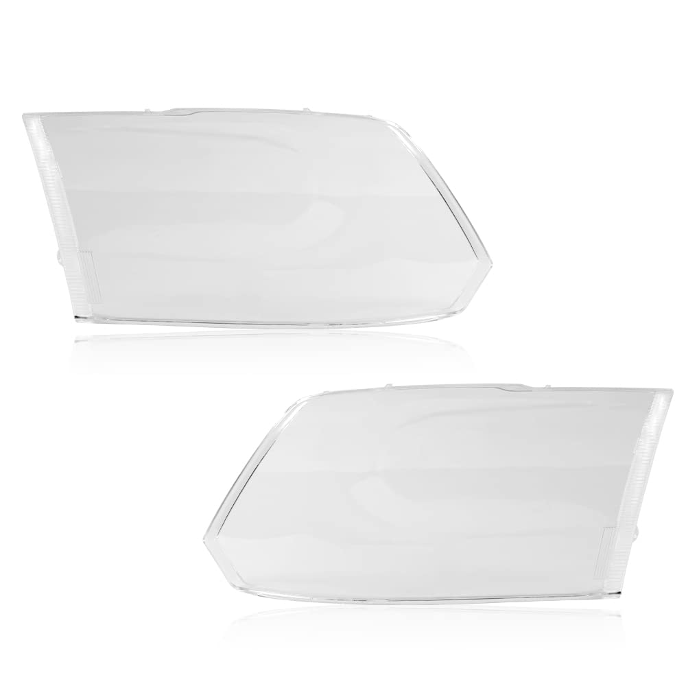G-PLUS Housing Clear Corner Headlight Head Lamps Cover Clear Compatible with 2009 2010 Dodge Ram 1500/2010 Dodge Ram 2500 3500 68001484AE 68001484AG