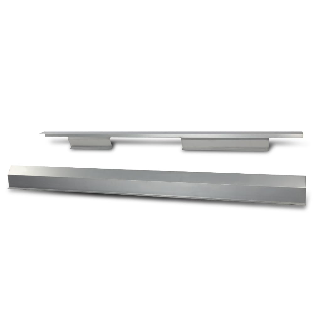G-PLUS Outer Rocker Panels Compatible with 2009-2014 Ford F150 4 Door Crew Cab silvery