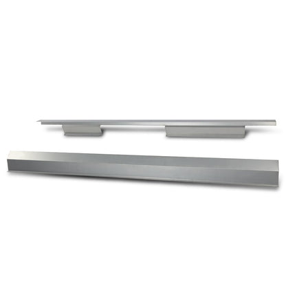 G-PLUS Outer Rocker Panels Compatible with 2009-2014 Ford F150 4 Door Crew Cab silvery