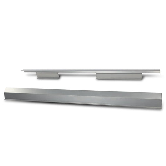 G-PLUS Outer Rocker Panels Compatible with 2009-2014 Ford F150 4 Door Crew Cab silvery