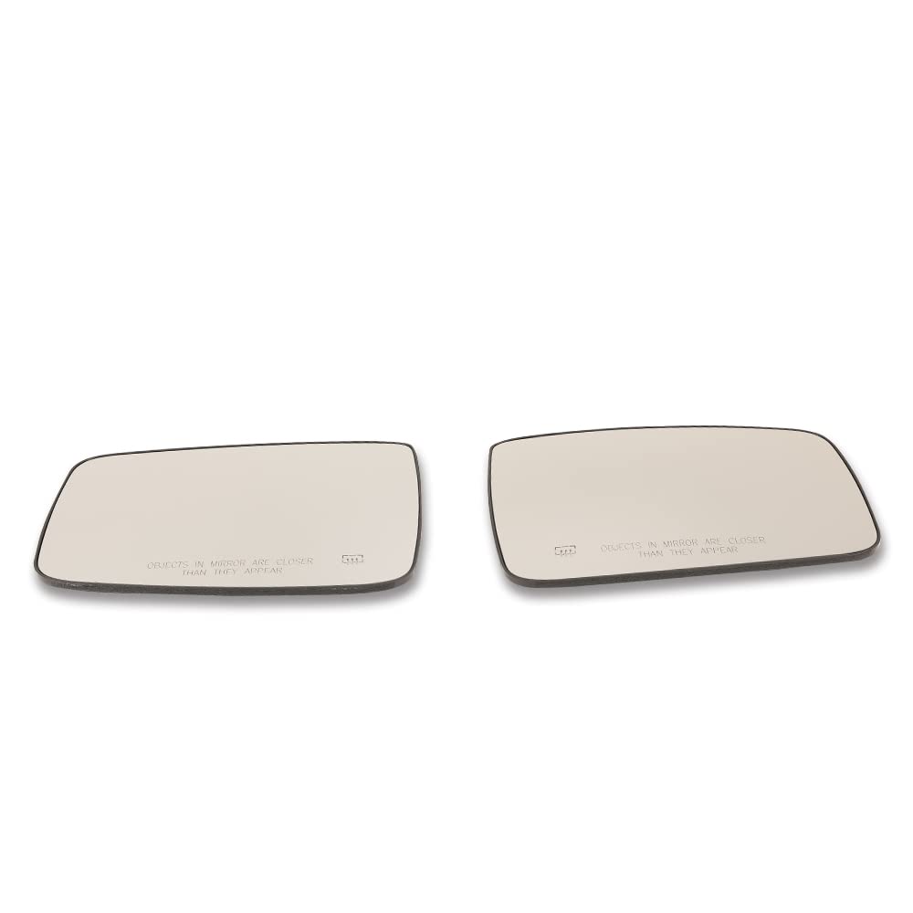 G-PLUS Heated Exterior Mirror Glass with Backing Plate Compatible with 2010 Dodge Ram 1500/2500 Truck with Heated Power Folding Mirrors (without Tow Mirrors) Left and Right Side