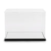 G-PLUS Clear Boxing Glove Display Case Acrylic Display case Fit for Full Size Boxing Glove Storage Box Dustproof UV Protection Cabinet with Carbon Fiber Skin Base and Removable Mirror Base