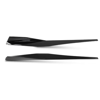 G-PLUS Side Skirts Extension Panel Lip Compatible with Chevy Corvette C8 Stingray Z51 2-Door 2020-2023 Gloss Black