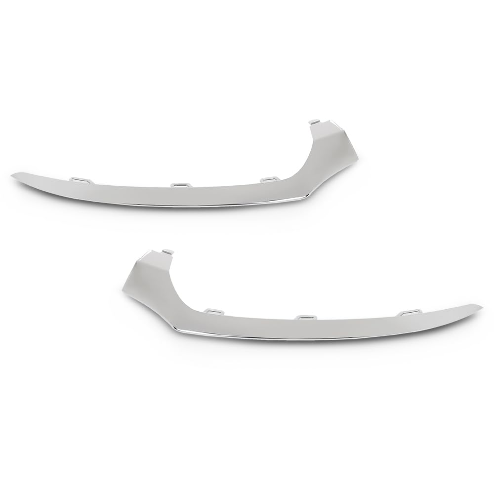 G-PLUS Front Driver and Passenger Side Bumper Trim 2 Pcs Compatible with Benz C300 (submodel: 4Matic, Base) 2015-2018 For Models With AMG Styling Package, Without Night Package 2058851474, 2058851374