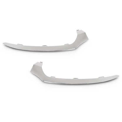 G-PLUS Front Driver and Passenger Side Bumper Trim 2 Pcs Compatible with Benz C300 (submodel: 4Matic, Base) 2015-2018 For Models With AMG Styling Package, Without Night Package 2058851474, 2058851374