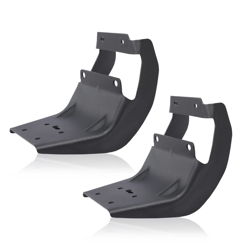 G-PLUS Running Board Mounting Brackets Compatible with Ford F150 2015 2016 2017 2018 2019 2020 2021 2022 Black Rectangular Set of 2