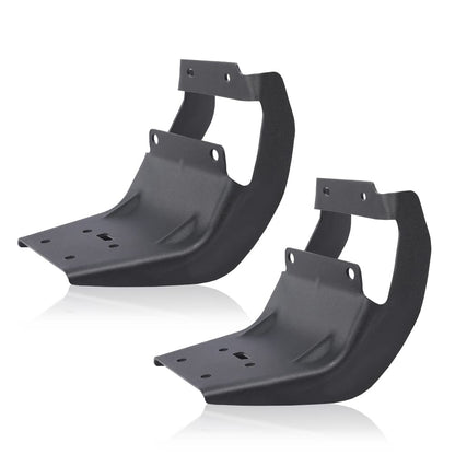 G-PLUS Running Board Mounting Brackets Compatible with Ford F150 2015 2016 2017 2018 2019 2020 2021 2022 Black Rectangular Set of 2