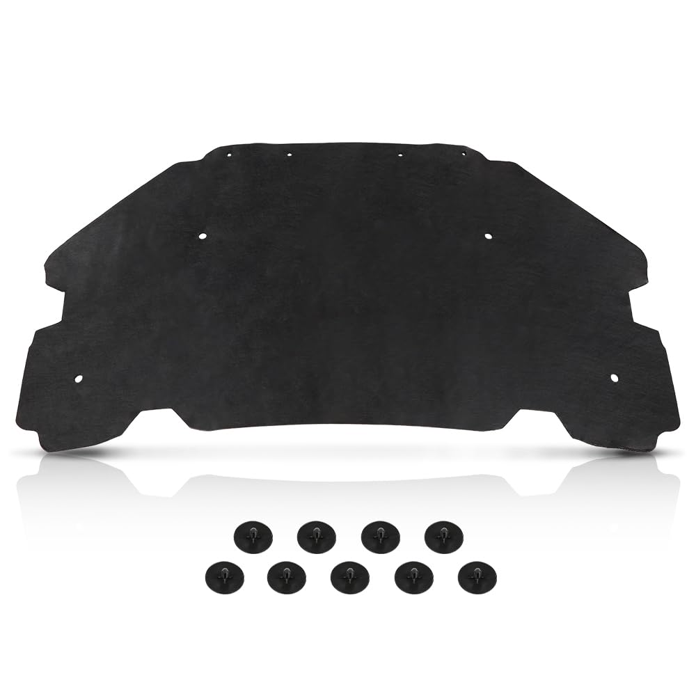 G-PLUS Black Hood Insulation Pad 1/2" with Clips Compatible with Pontiac G6 2005 2006 2007 2008 2009 2010