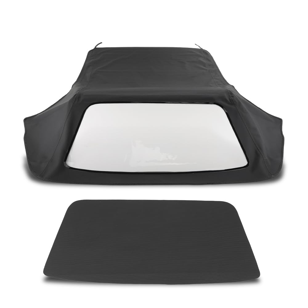 G-PLUS Convertible Soft Top Replacement & Clear Window Compatible with BMW 3-Series E30 Convertible 1986-1993 Black