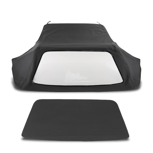 G-PLUS Convertible Soft Top Replacement & Clear Window Compatible with BMW 3-Series E30 Convertible 1986-1993 Black