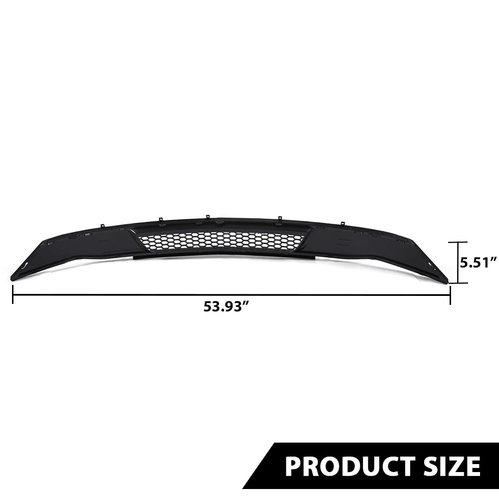 G-PLUS ABS Front Bumper Lower Grille Grill Honeycomb Style w/o Chrome Surround Compatible with Ford Mustang 2018-2021 (Not Fit Shelby GT500 models)