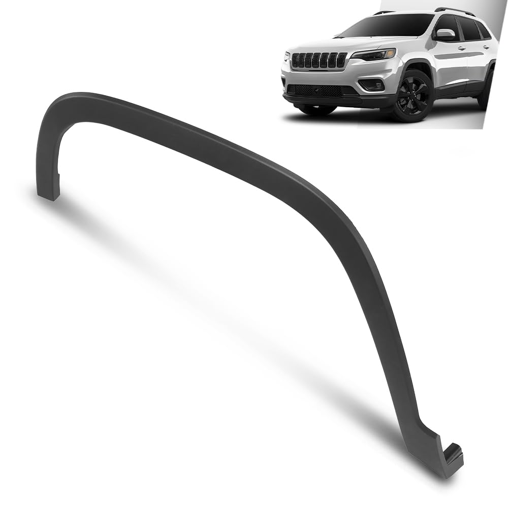 G-PLUS Front Left Fender Flares Compatible with Jeep Cherokee 80th Anniversary 2021 Fit Jeep Cherokee Altitude 2019-2023 Fit Jeep Cherokee Latitude Lux 2021-2022 Wheel Opening Molding Arch Trim Black