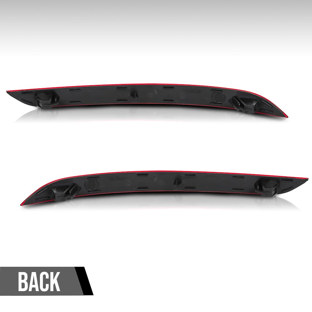 G-PLUS Bumper Reflector Marker Rear Left & Right Compatible with Volvo XC60 2018-2024 31656677, 31656678 Red