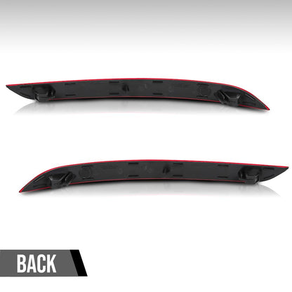 G-PLUS Bumper Reflector Marker Rear Left & Right Compatible with Volvo XC60 2018-2024 31656677, 31656678 Red