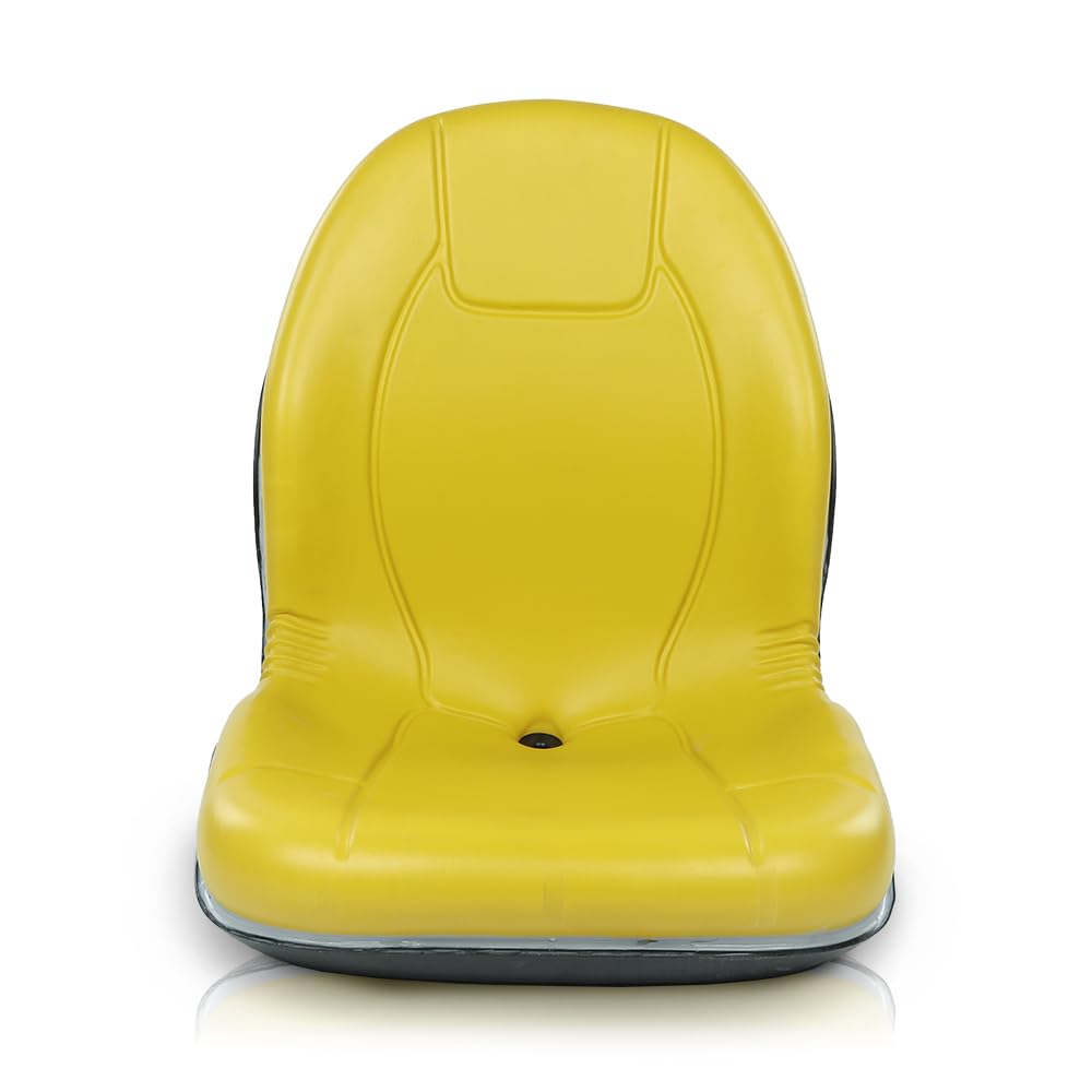 G-PLUS High Back Tractor Seat Compatible with John Deere Compact Utility Tractors: 655, 755, 756, 855 for 2305, 2320, 2520, 2720, Might Have to Replace Existing Kill Switch Yellow