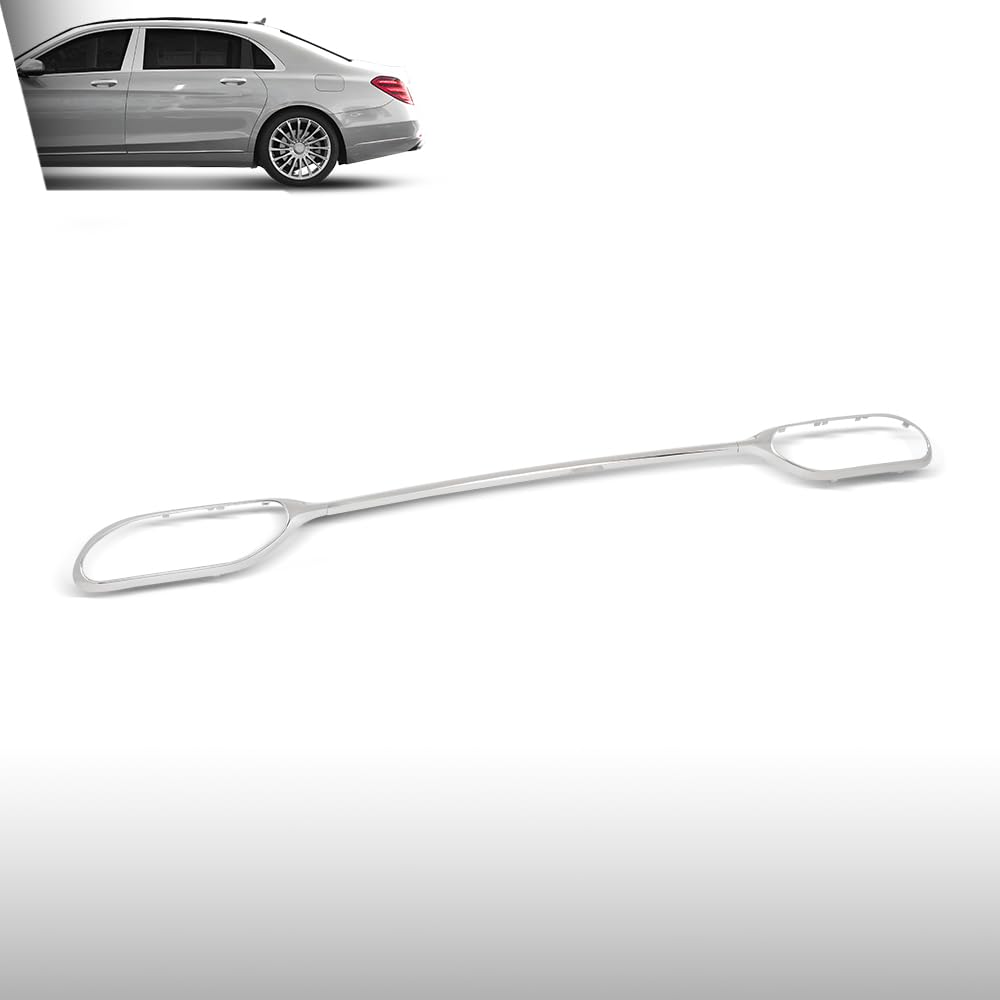 G-PLUS Rear Trim Strip Set 3 Pcs Compatible with Benz W222 S-Class S450 S500 S560 2018-2020 2228853000, 2228852900 Silver