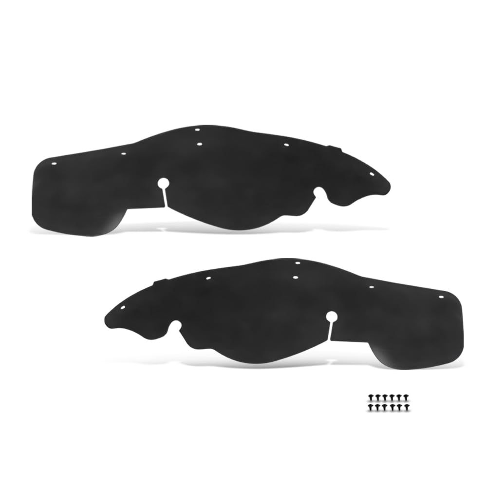 G-PLUS Engine Well Frame Fender Splash Shields Shield w/Clips Compatible with Ford Ranger 1998-2006 Black