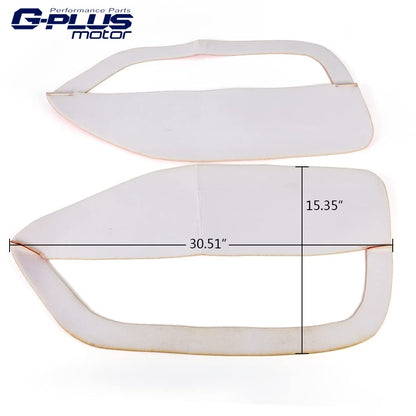 G-PLUS Compatible with 2005 2006 2007 2008 2009 Ford Mustang Red Synthetic Leather Door Panel Insert Card Covers Kit Replacement