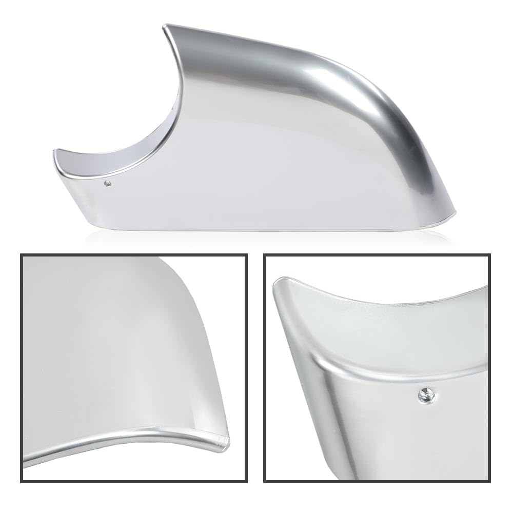 G-PLUS Left Side Wing Door Mirror Cover Lower Silver Holder Chrome Compatible With Tesla Model 3 2017-2022 22873005 Silver