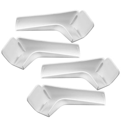 G-PLUS RV Rain Gutter Spout Long Version Left and Right Side White 3 1/2" Long 4 PCS