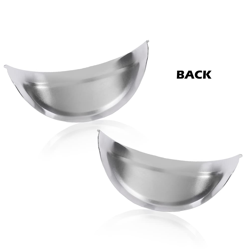 G-PLUS Headlight Headlamp Visors Pair 7" Heavy Duty Chrome Shields Trim Caps